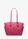 Michael Kors Marilyn Medium Signature Logo Tote Bag In Red