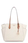 Michael Kors Marilyn Medium Tote Bag With Logo In Brown