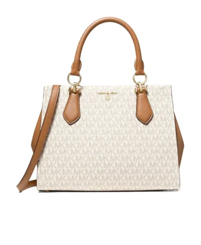 Michael Kors Marilyn Monogram Satchel Bag In Green