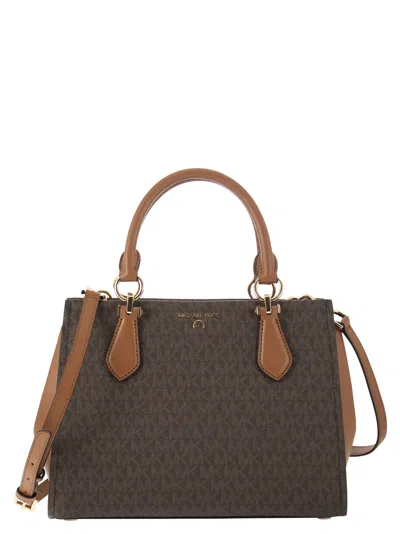 Michael Kors Marilyn Satchel Bag In Brown