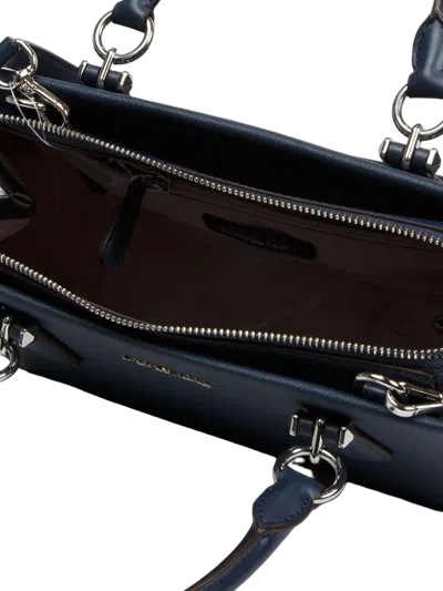 Michael Kors Marilyn Satchel In Navy