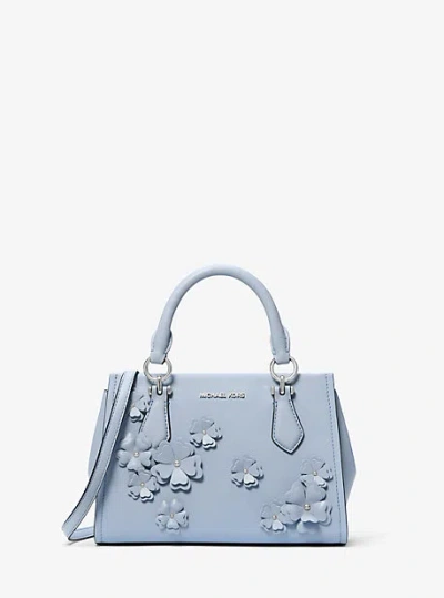 Michael Kors Marilyn Small Embellished Satchel In Blue