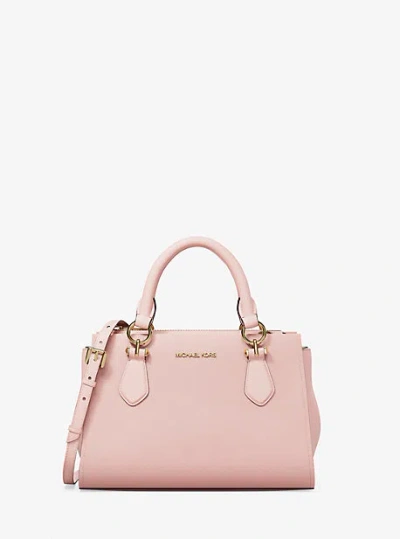 Michael Kors Marilyn Small Leather Satchel In Pink