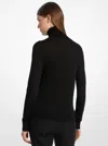 Michael Kors Wool Sweater With Turtleneck And Cropped Length In Black