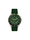 Michael Kors Oversized Maritime Two-tone And Silicone Watch In Green