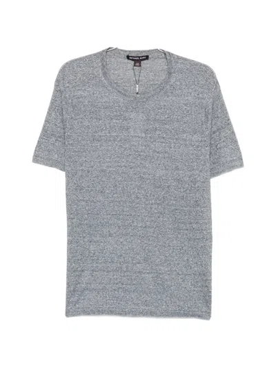Michael Kors Marl-knit T-shirt In Gray