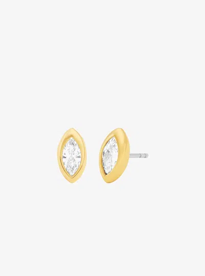 Michael Kors Marquise Cut Cubic Zirconia Stud Earrings In Transparent