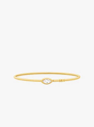 Michael Kors Marquise Stone Bangle In Gold