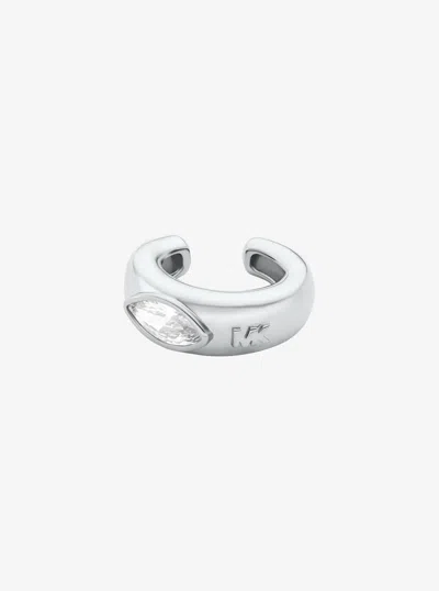 Michael Kors Marquise Stone Ear Cuff In Silver