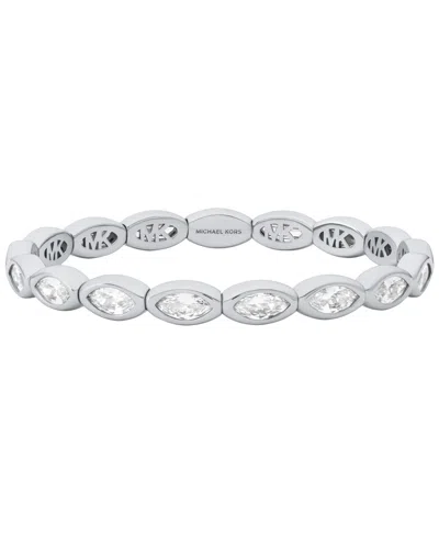 Michael Kors Marquise Stretch Tennis Bracelet In Metallic