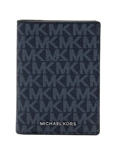 Michael Kors Mason Monogram Cardholder In Blue