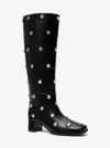 Michael Kors Matilda Flex Studded Leather Boot In Black