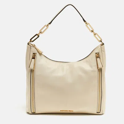 Pre-owned Michael Kors Matilda Ivory Leather Shoulder Bag In White