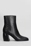 Michael Kors Leather Ankle Boots With Heel In Black
