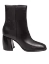 Michael Kors Leather Ankle Boots With Heel In Black