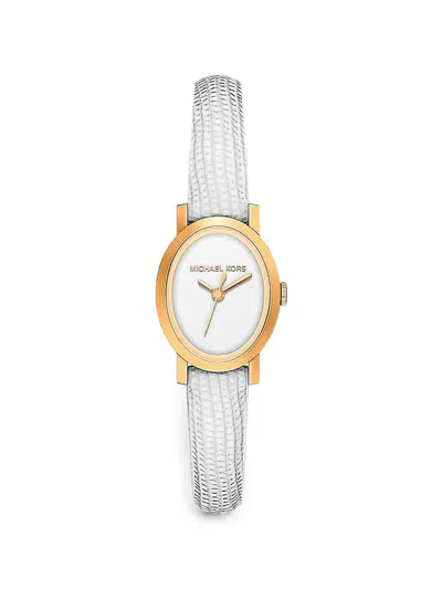 Michael Kors Maude Oval-face 22mm Watch In Metallic