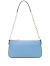 Michael Kors Md Chain Pouchette In Blue
