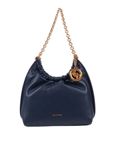 Michael Kors Md Cinch Pouchette In Blue