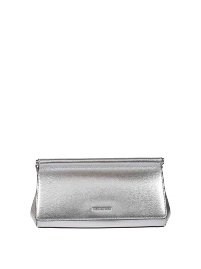 Michael Kors Md Ew Clutch In Silver