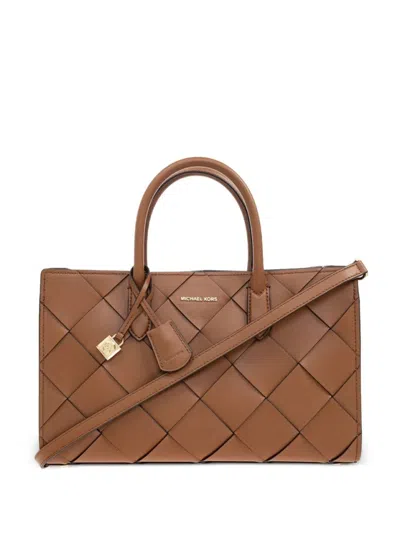 Michael Kors Md Ew Satchel In Brown
