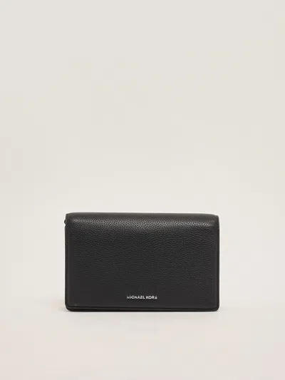 Michael Kors Md Flap Chn Xbody Clutch In Black