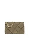 Michael Kors Md Flap Crossbody In Green