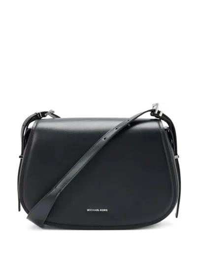 Michael Kors Md Flap Messenger In Black