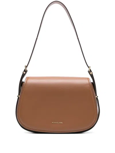 Michael Kors Md Flap Messenger In Brown