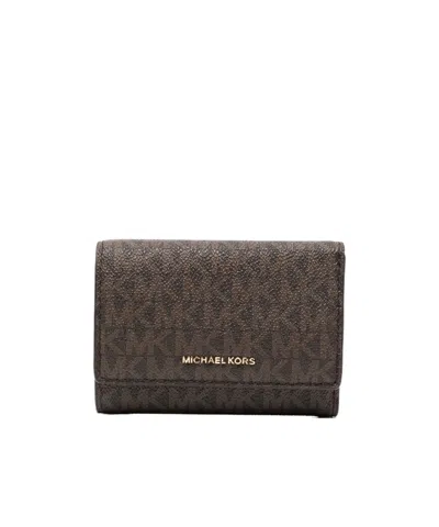 Michael Kors Medium Bryant Signature Logo Wallet In Black
