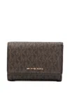 Michael Kors Medium Bryant Signature Logo Wallet In Brown