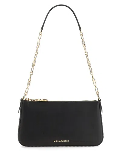 Michael Kors Medium Clutch Bag With Empire Logo In Black