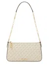 Michael Kors Chain Strap Leather Trim Shoulder Bag In Neutral