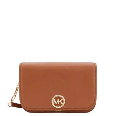 Michael Kors Medium Delancey Leather Messenger Bag In Brown