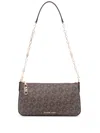 Michael Kors Medium Empire Logo-lettering Shoulder Bag In Brown