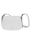 Michael Kors Medium Flam Messenger Bag In Optic White
