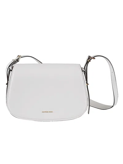 Michael Kors Medium Flam Messenger Bag In Optic White