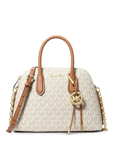 Michael Kors Medium Freddie Monogram-print Tote Bag In White