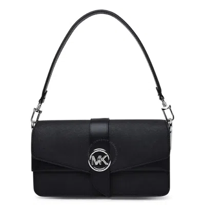Michael Kors Medium Greenwich Saffiano Leather Shoulder Bag In Neutral