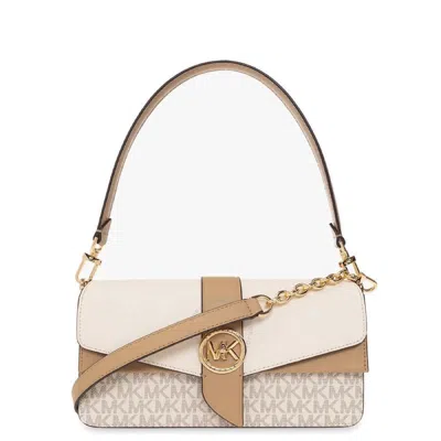 Michael Kors Medium Greenwich Shoulder Bag In Gold