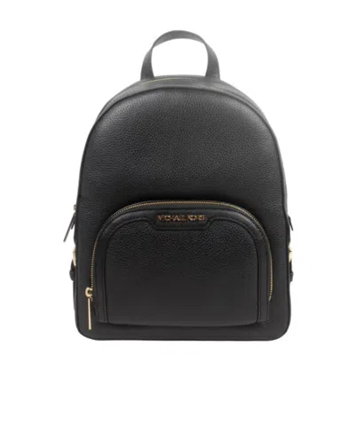 Michael Kors Medium Jaycee Zipper Pocket Backpack In Black
