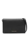 Michael Kors Michael  Jet Set Medium Flap Crossbody In Black