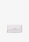 Michael Kors Medium Jet Set Leather Crossbody Bag In White