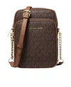 Michael Kors Medium Jet Set Logo Satchel In Brown