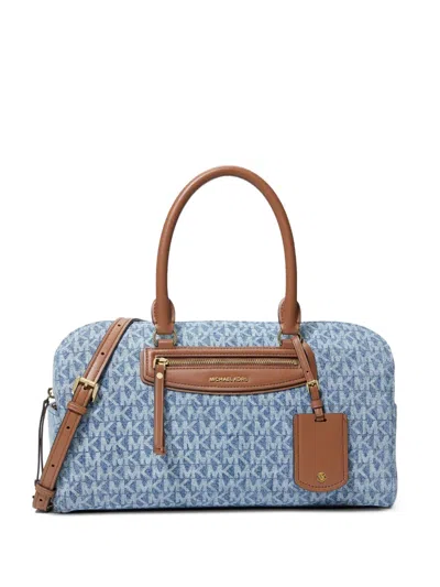 Michael Kors Medium Jet Set Travel Duffel Bag In Blue