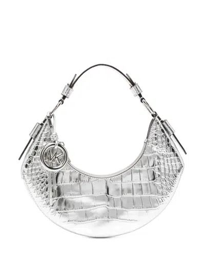 Michael Kors Medium Koa Shoulder Bag In Silver