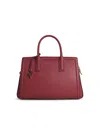 Michael Kors Medium Laila Mulberry Leather Handbag In Red