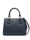 Michael Kors Medium Marilyn Leather Satchel In Blau