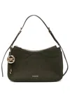 Michael Kors Soft Calfskin Shoulder Bag In Deep Green In Green