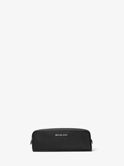 Michael Kors Medium Nylon Pencil Case In Black