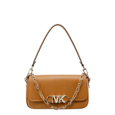 Michael Kors Medium Parker Leather Shoulder Bag In Brown